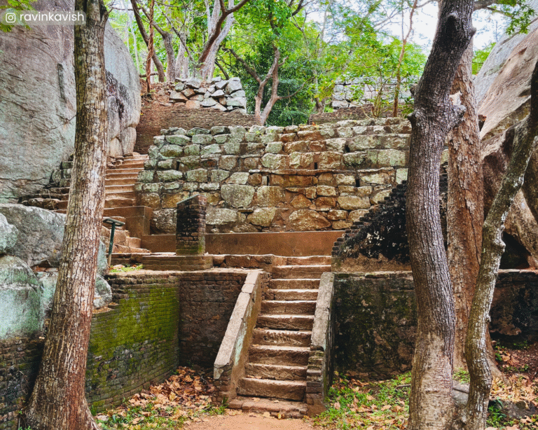 Ancient Terrace Garden structures at Sigiriya