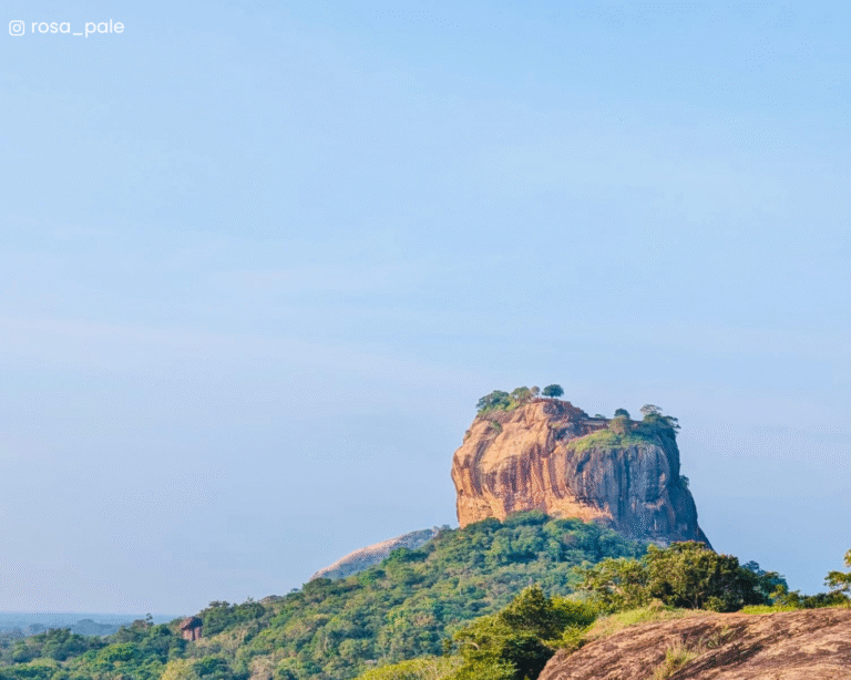 Close-up of Sigiriya from the top of Mapagala Rock