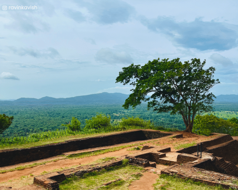 Ruined brick structures at Sigiriya