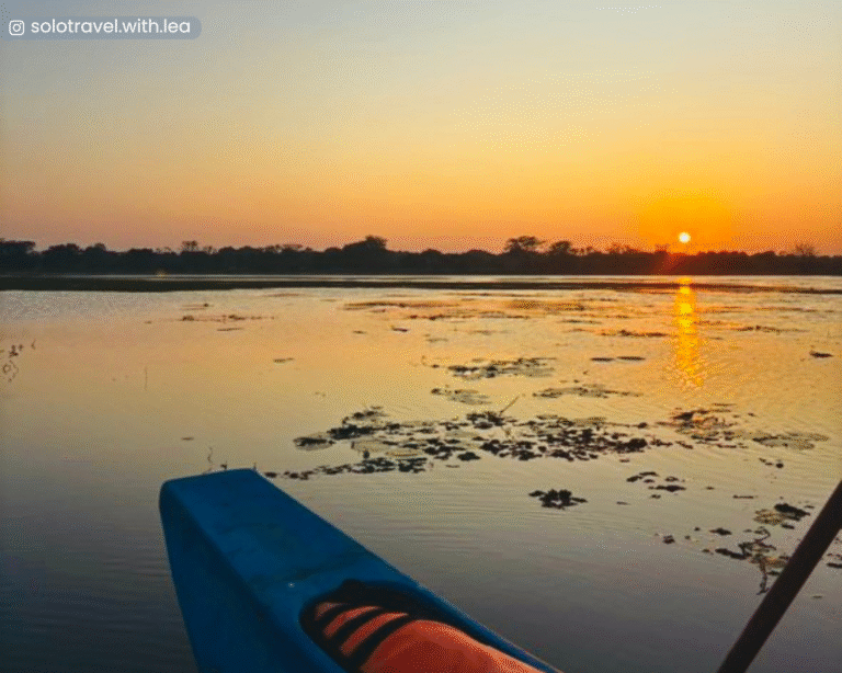 Sunset boat ride on Hiriwaduna Lake