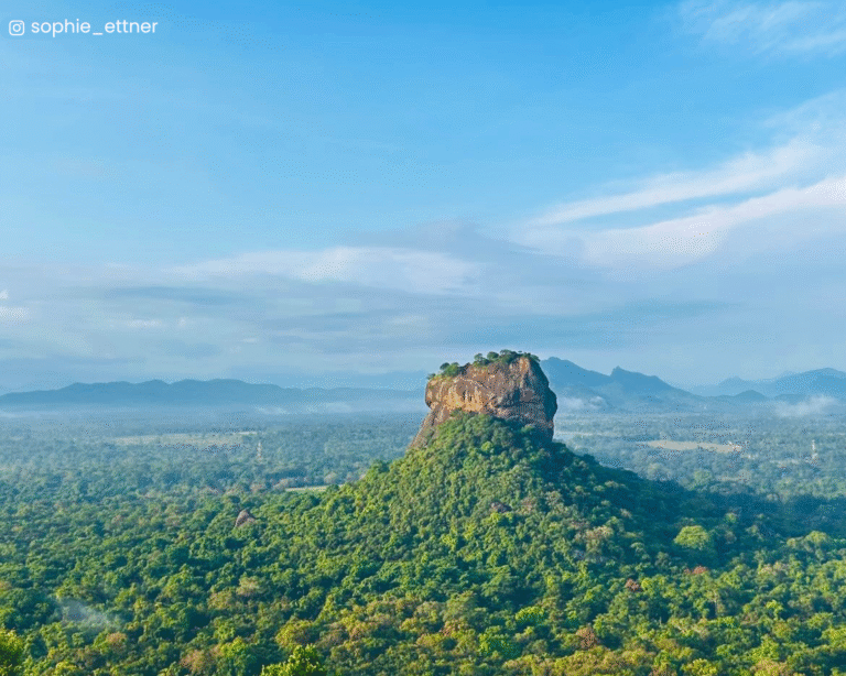 Sweeping view of Sigiriya and the surrounding plains