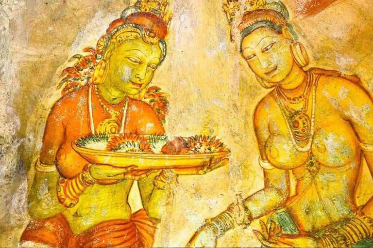 The ancient Sigiriya frescoes