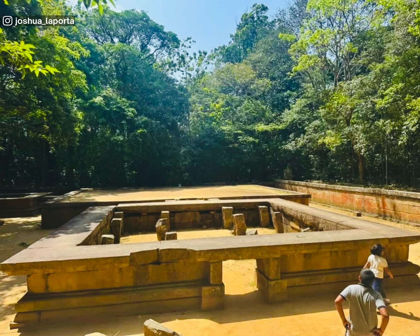 Historic meditation and resting hall at Ritigala Monastery