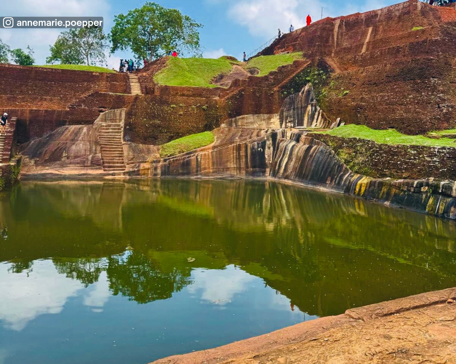 Ancient pond at the top of Sigiriya Rock, still holding water
