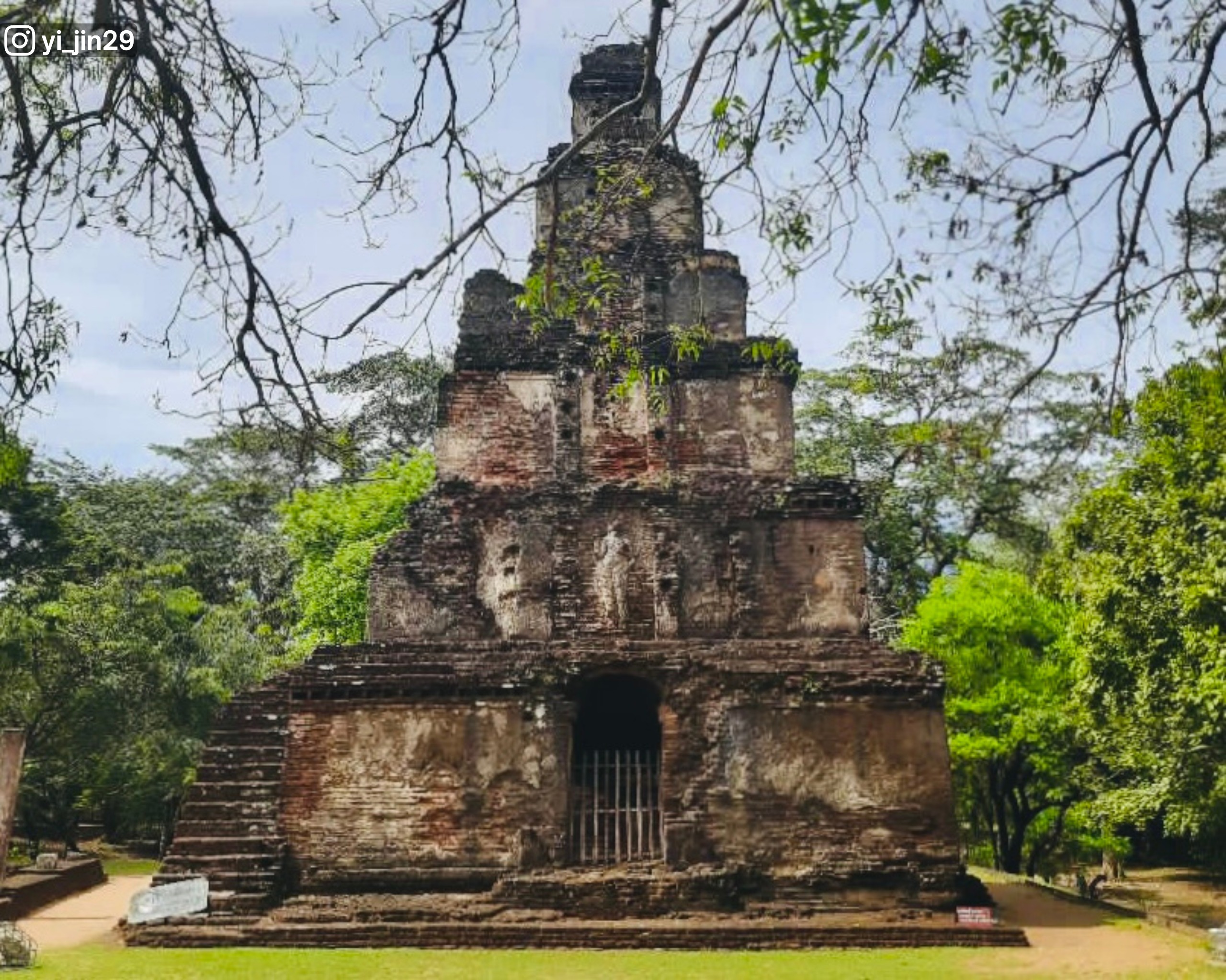 Ancient seven-story Sathmahala Prasadaya in the Sacred Quadrangle, Polonnaruwa