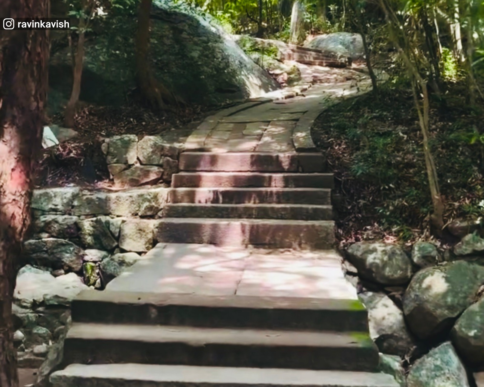 Stone pathways in Ritigala Monastery