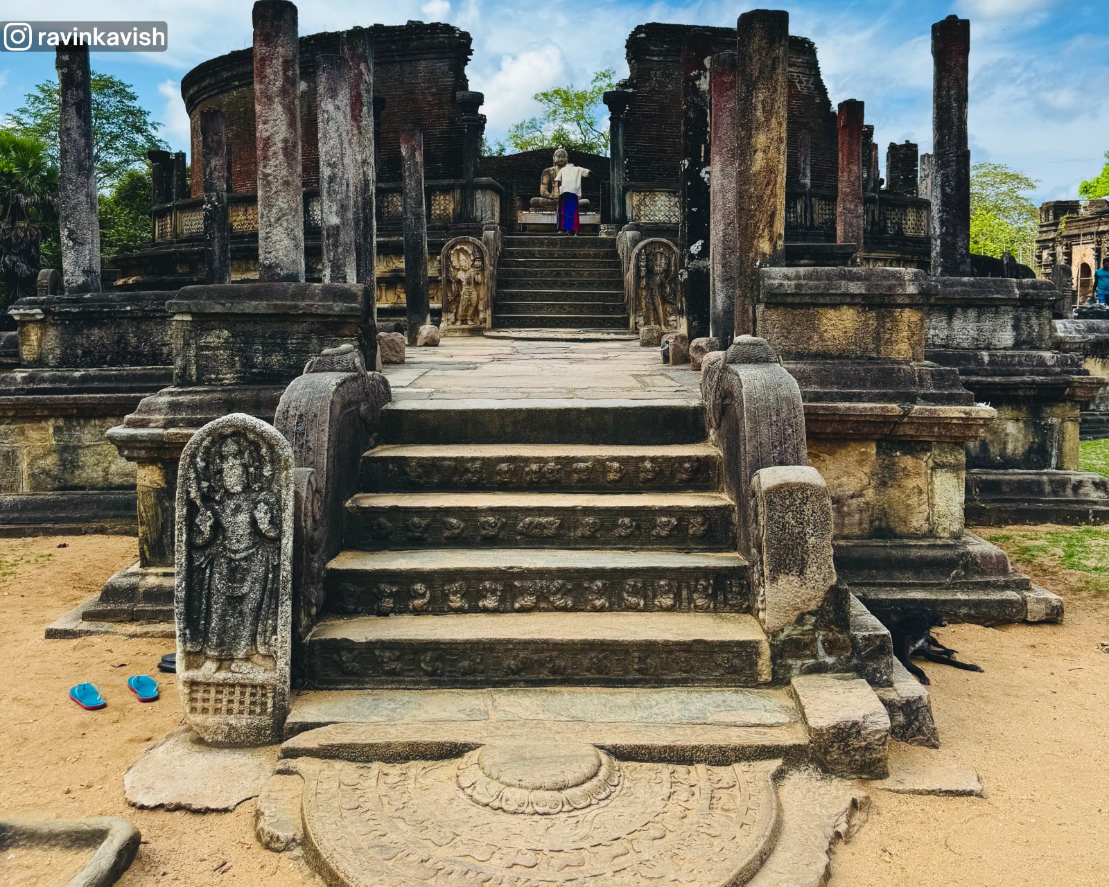 Iconic Vatadageya at Polonnaruwa Sacred Quadrangle