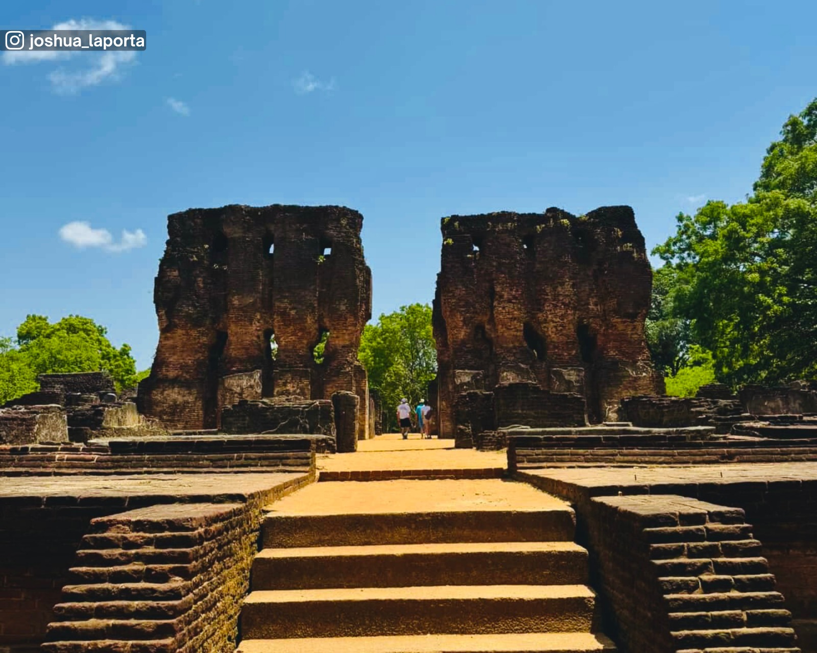 Iconic view of Royal Palace of King Parakramabahu in Polonnaruwa