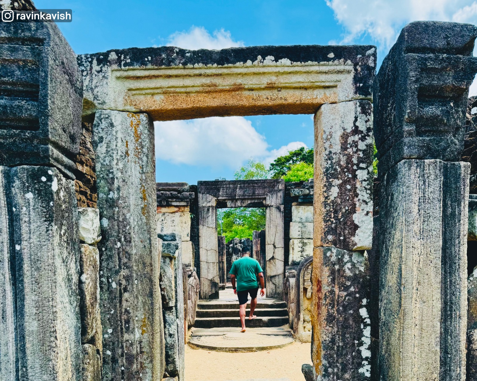 Inside view of Hetadageya at Polonnaruwa Sacred Quadrangle