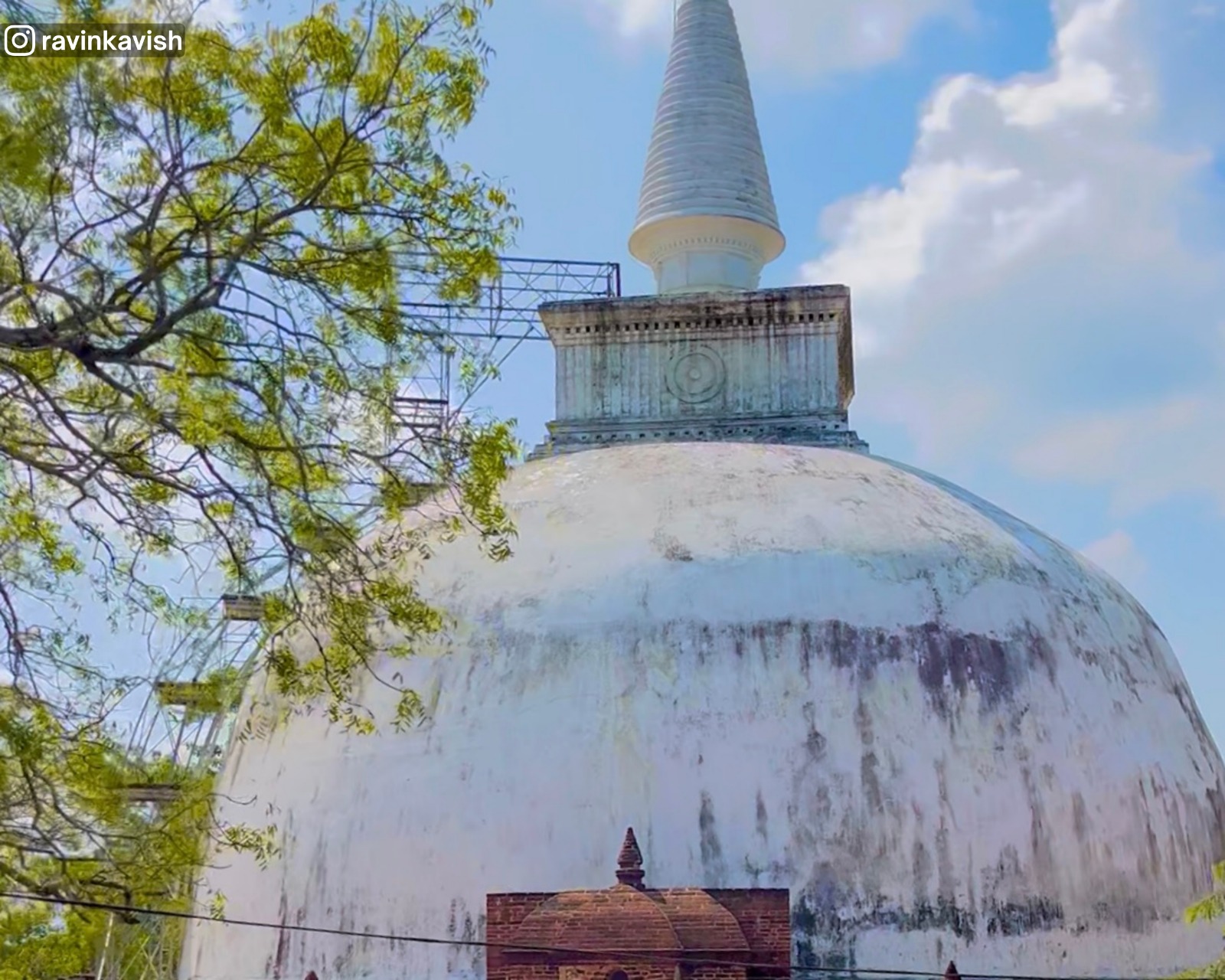 Ancient Kiri Vehera stupa at Alahana Monastery in Polonnaruwa
