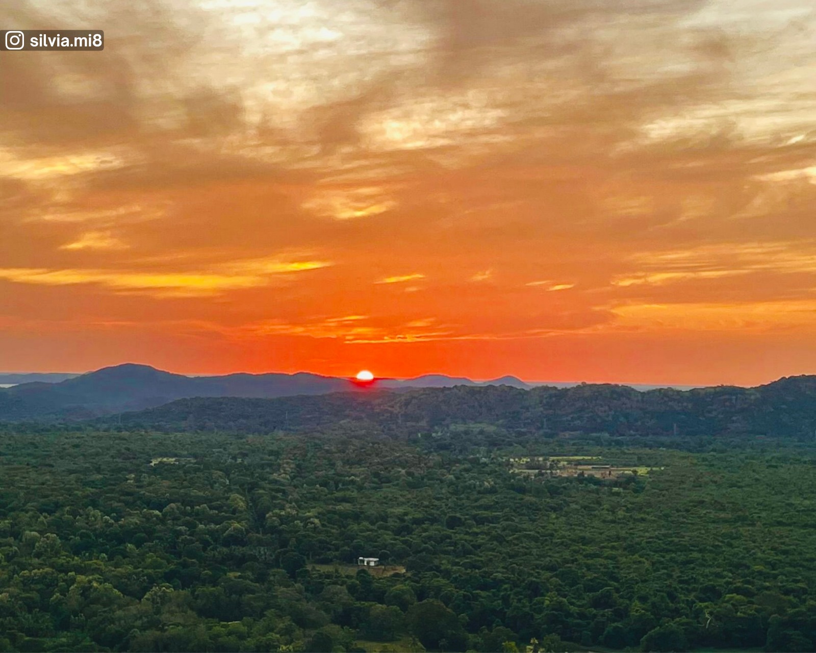View of the sunset from Pidurangala Rock