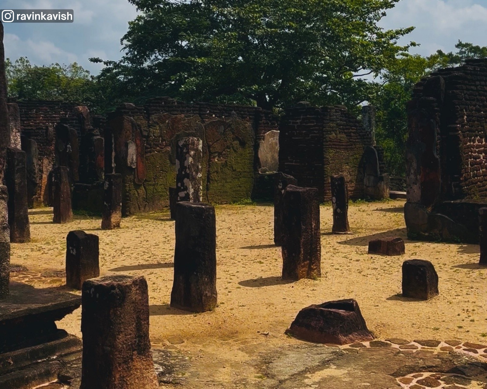 Ruins of Baddha Sima Prasadaya in Alahana Pirivena, Polonnaruwa