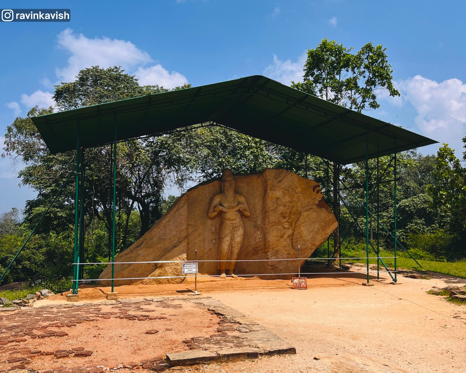 Statue of King Parakramabahu with surrounding area in Polonnaruwa