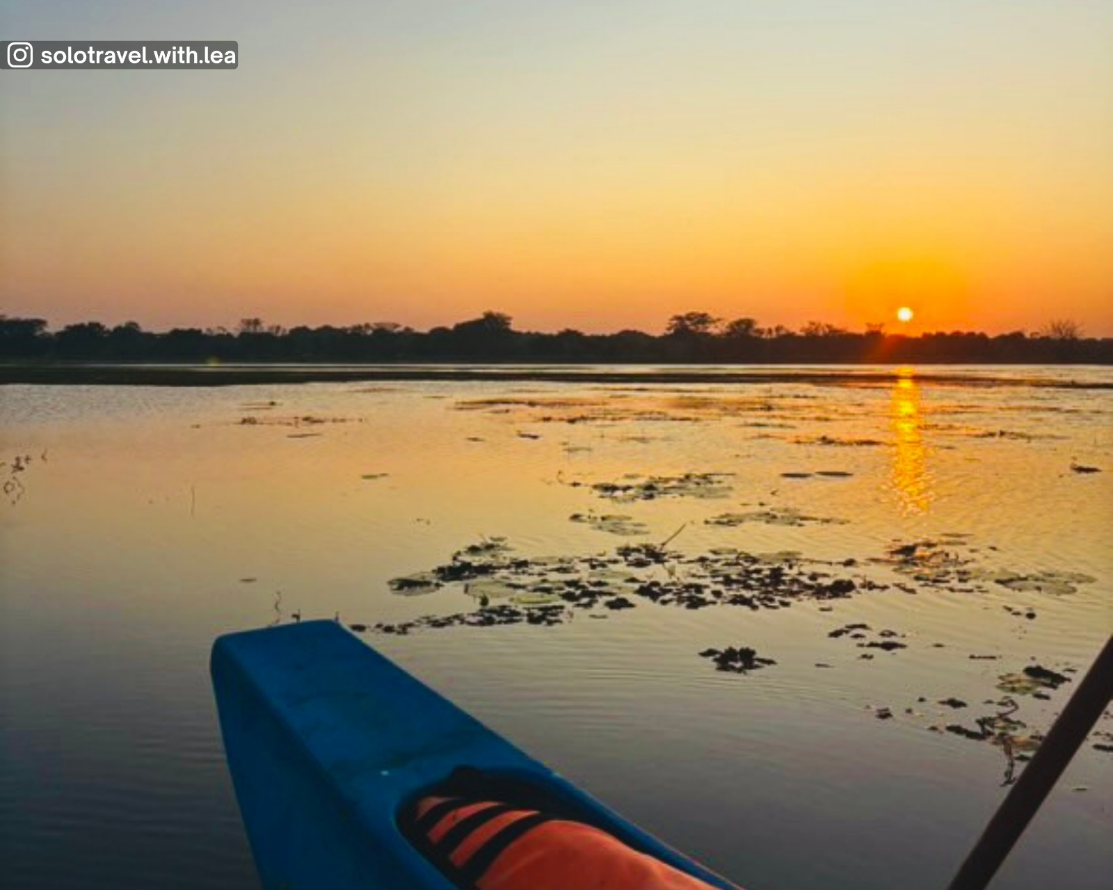 Sunset boat ride on Hiriwaduna Lake