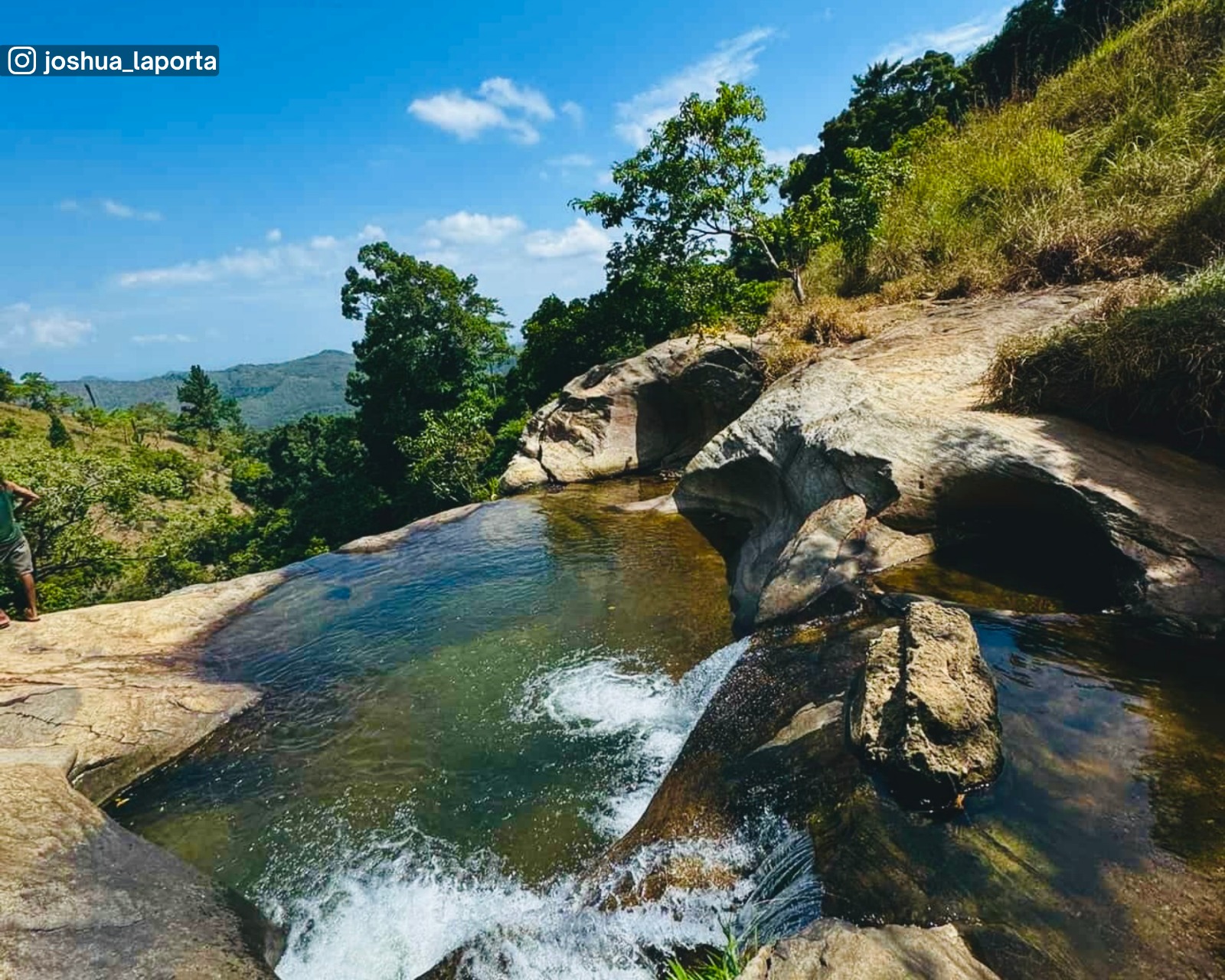 Two rock-formed natural pools along the Upper Diyaluma stream