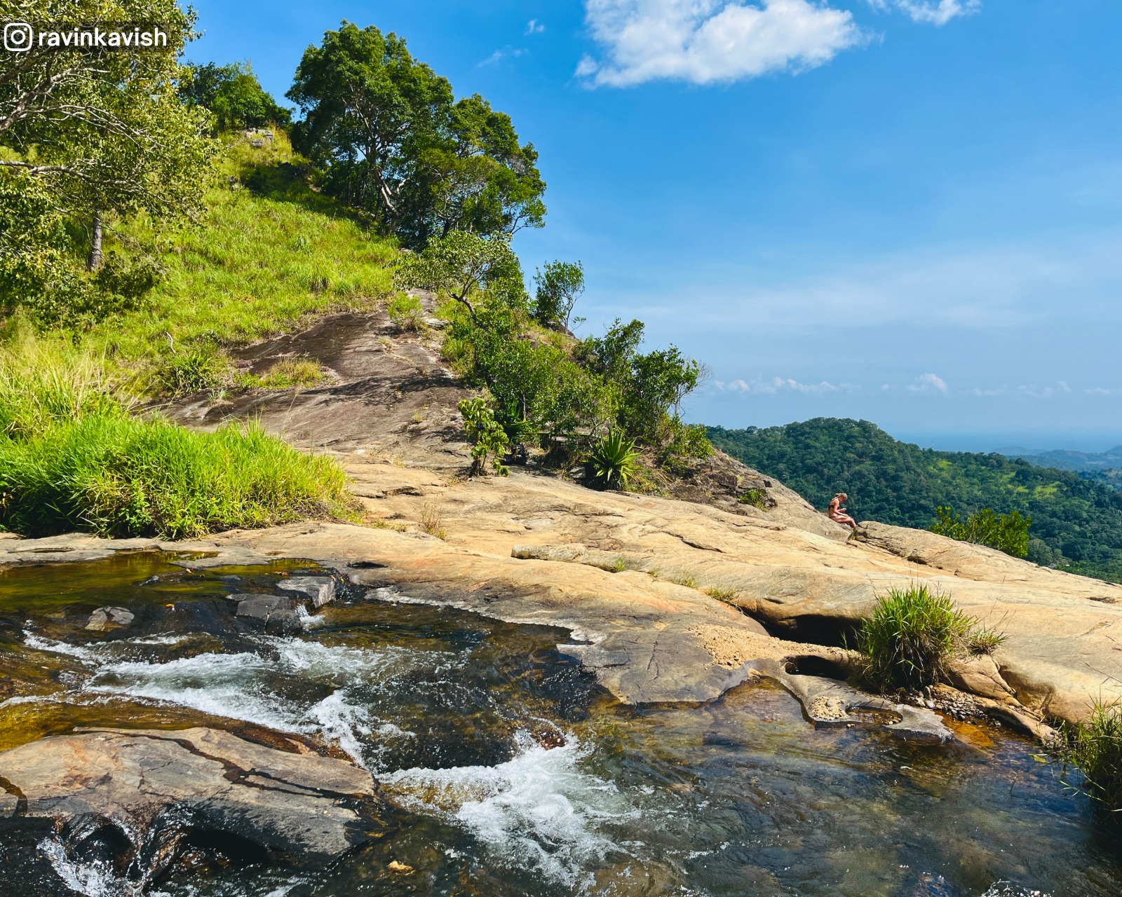 Water stream and surroundings of Diyaluma Waterfall in Ella showcasing Sri Lankas natural beauty