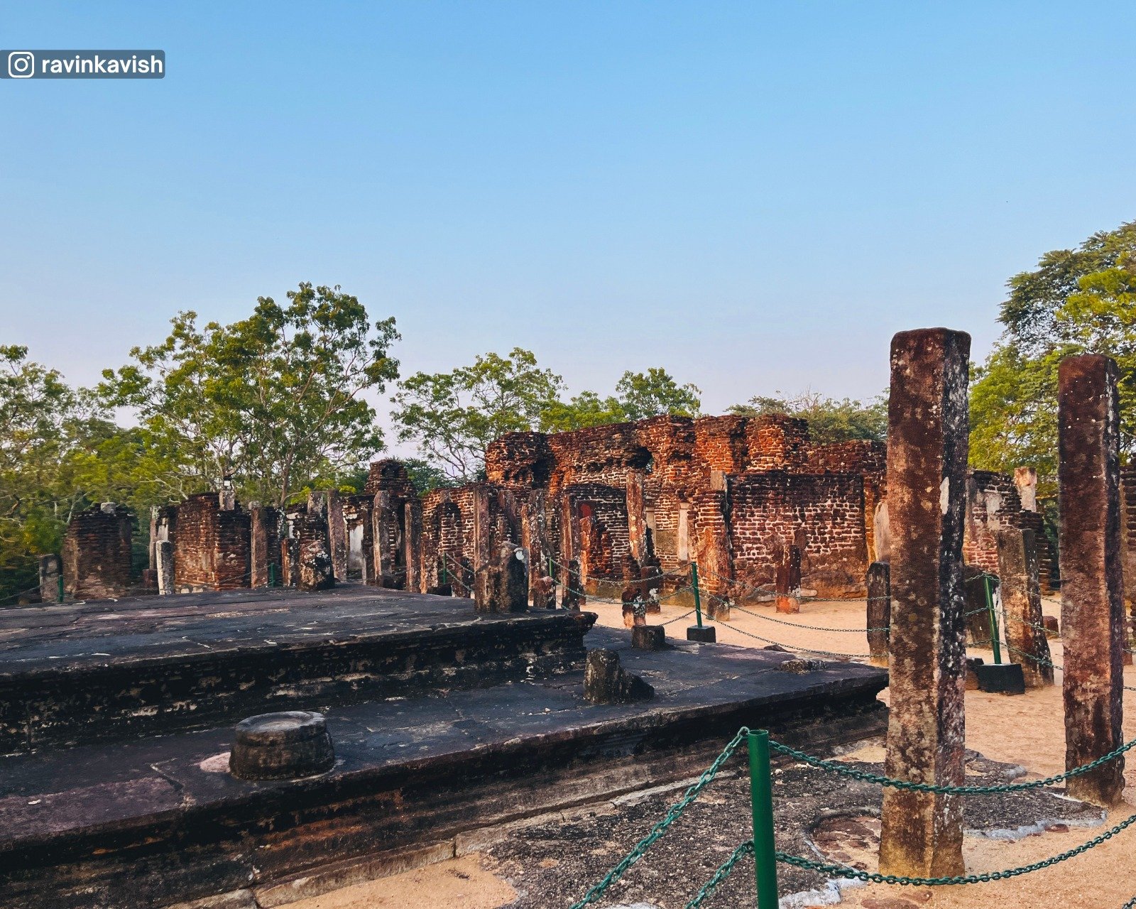 Ruins of Baddha Sima Prasadaya in Alahana Pirivena, Polonnaruwa