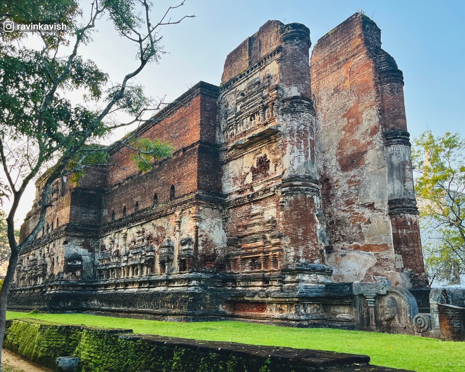 Iconic Lankathilaka Temple at Alahana Pirivena in Polonnaruwa