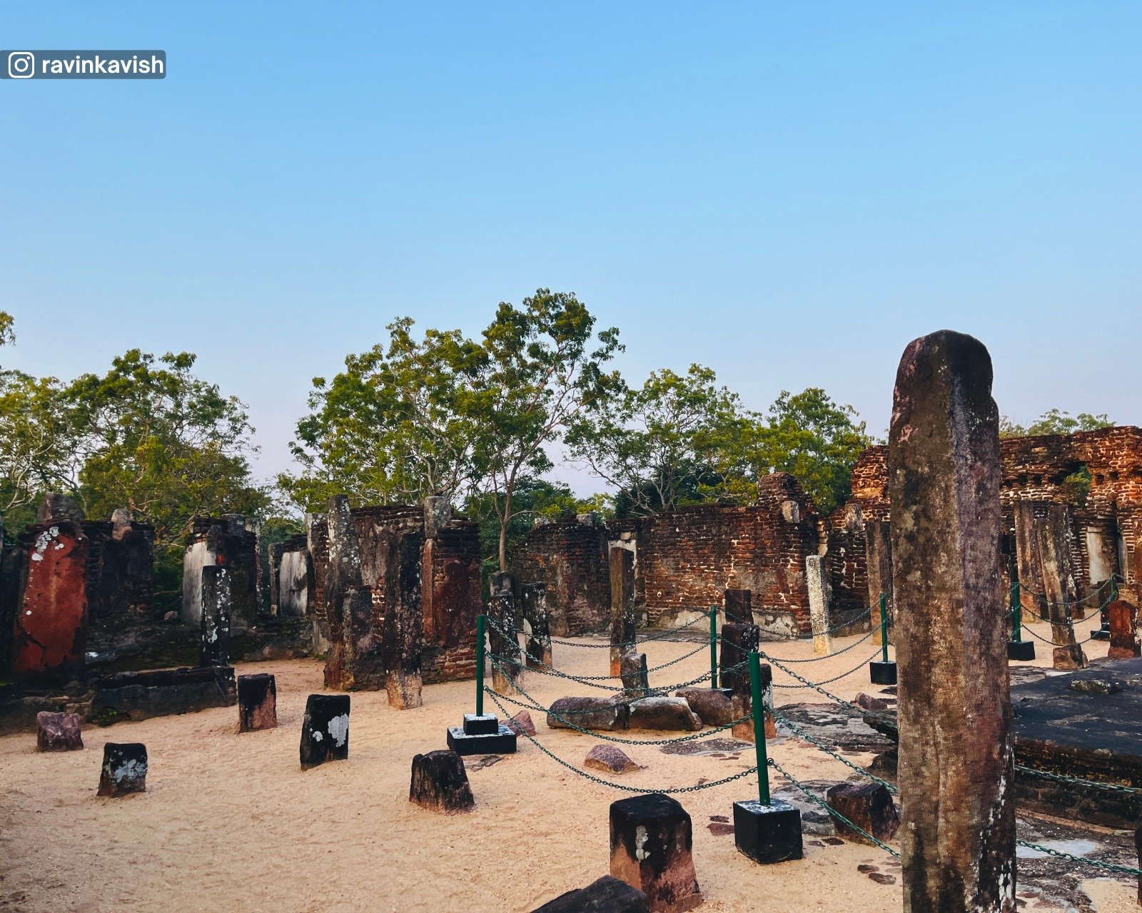 Ruins of Baddha Sima Prasadaya in Alahana Pirivena, Polonnaruwa