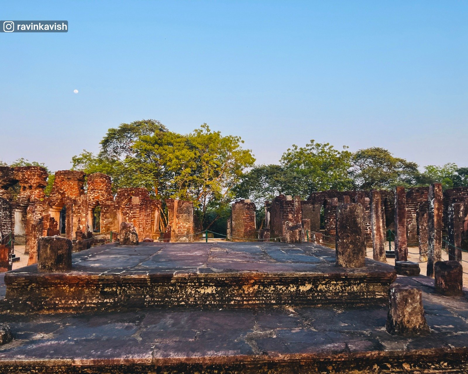 Ruins of Baddha Sima Prasadaya in Alahana Pirivena, Polonnaruwa