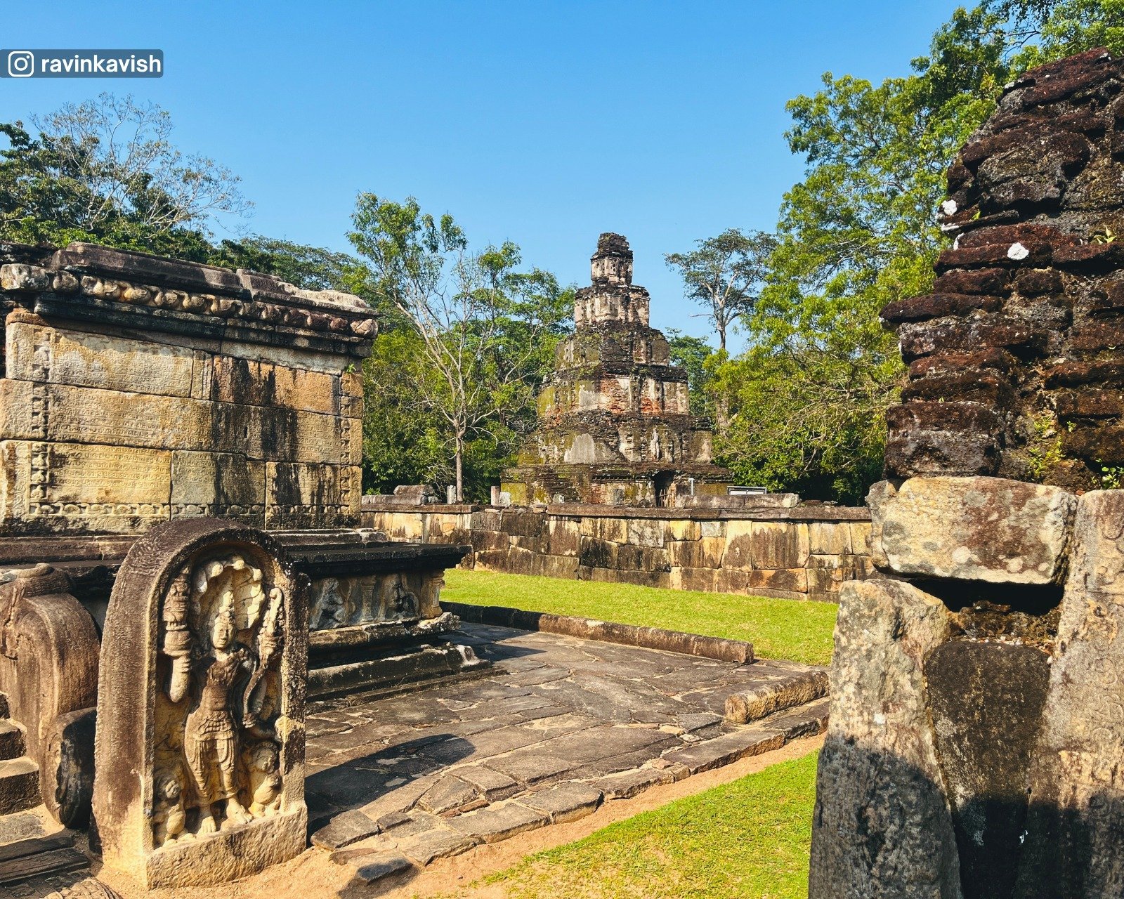Hatadage, Ancient seven-story Sathmahala Prasadaya in the Sacred Quadrangle, Polonnaruwa