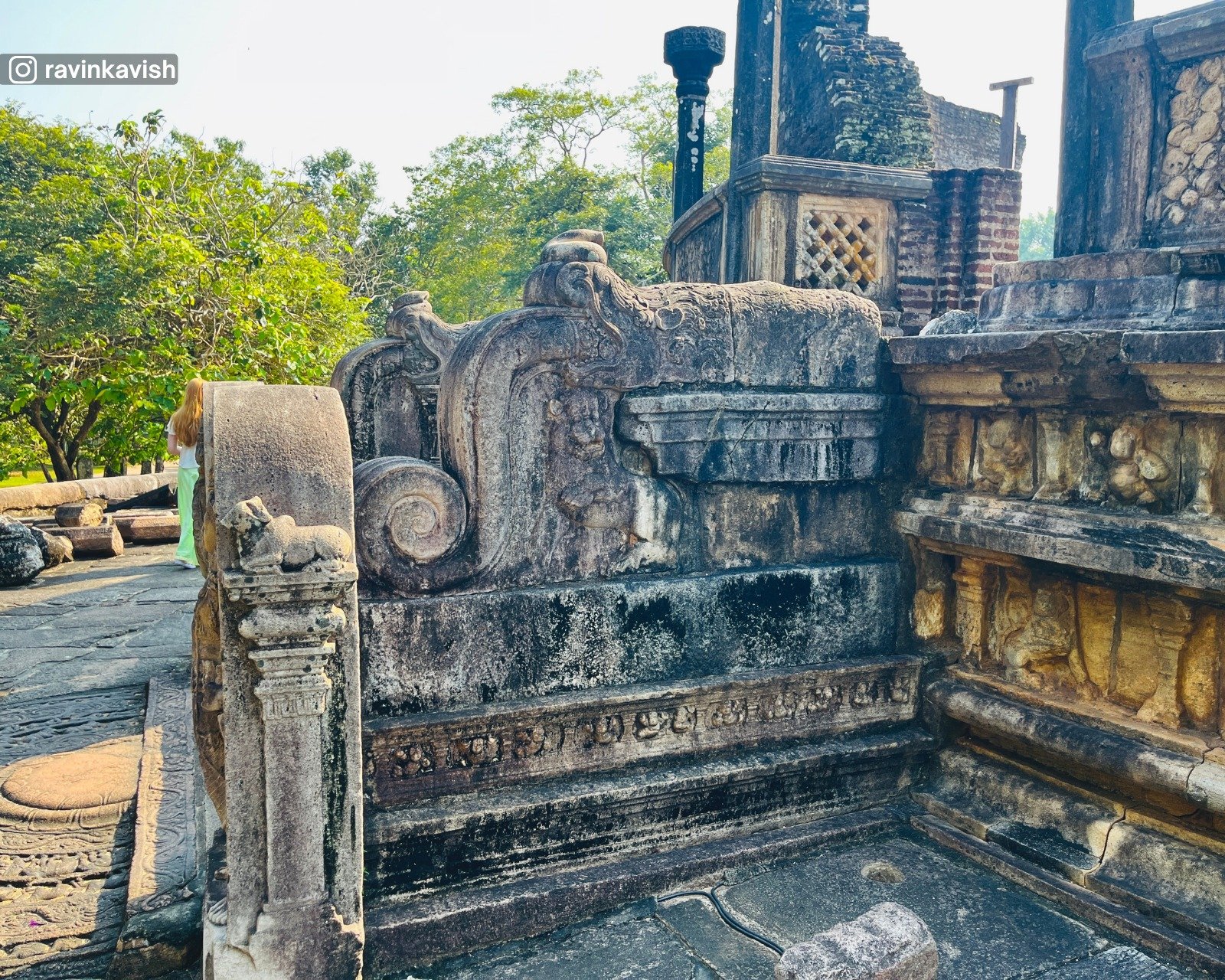 Balustrades of Vatadage at Polonnaruwa Sacred Quadrangle