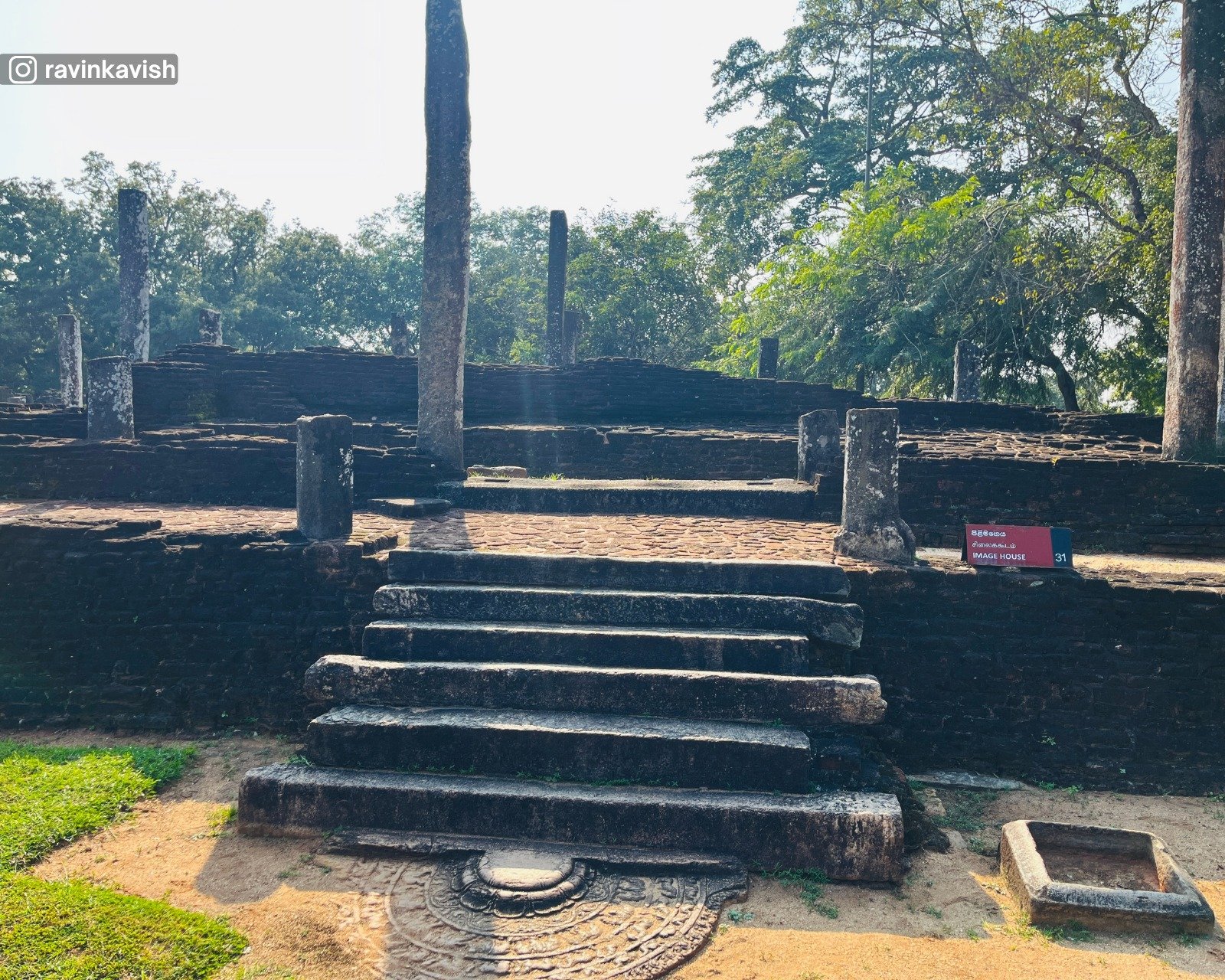 Recumbent Buddha Image House in Polonnaruwa Sacred Quadrangle