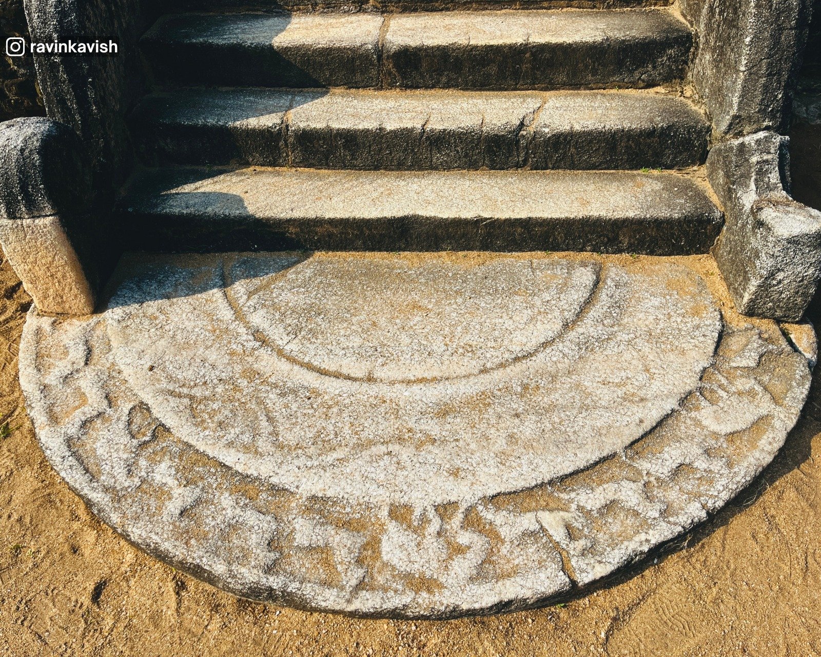 Moonstone of Atadageya in Polonnaruwa Sacred Quadrangle