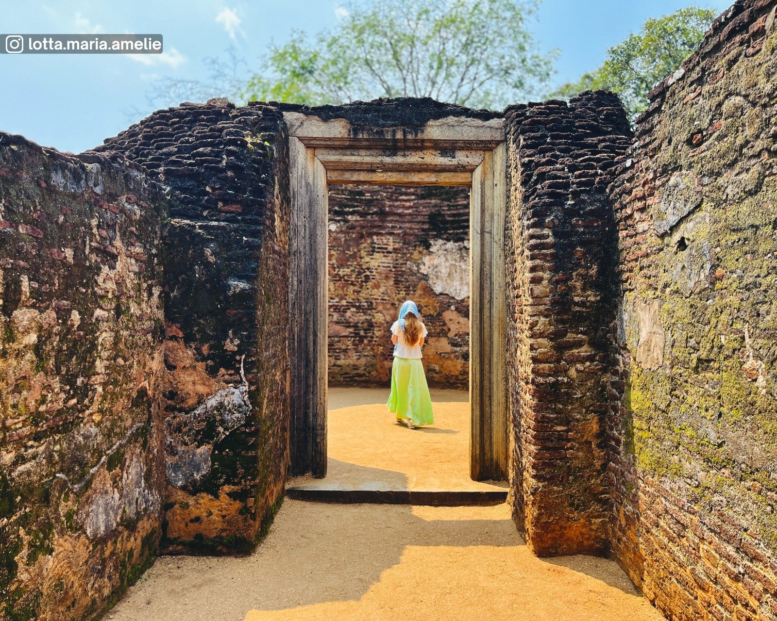 View of the Potgul Temple façade made of bricks, Polonnaruwa