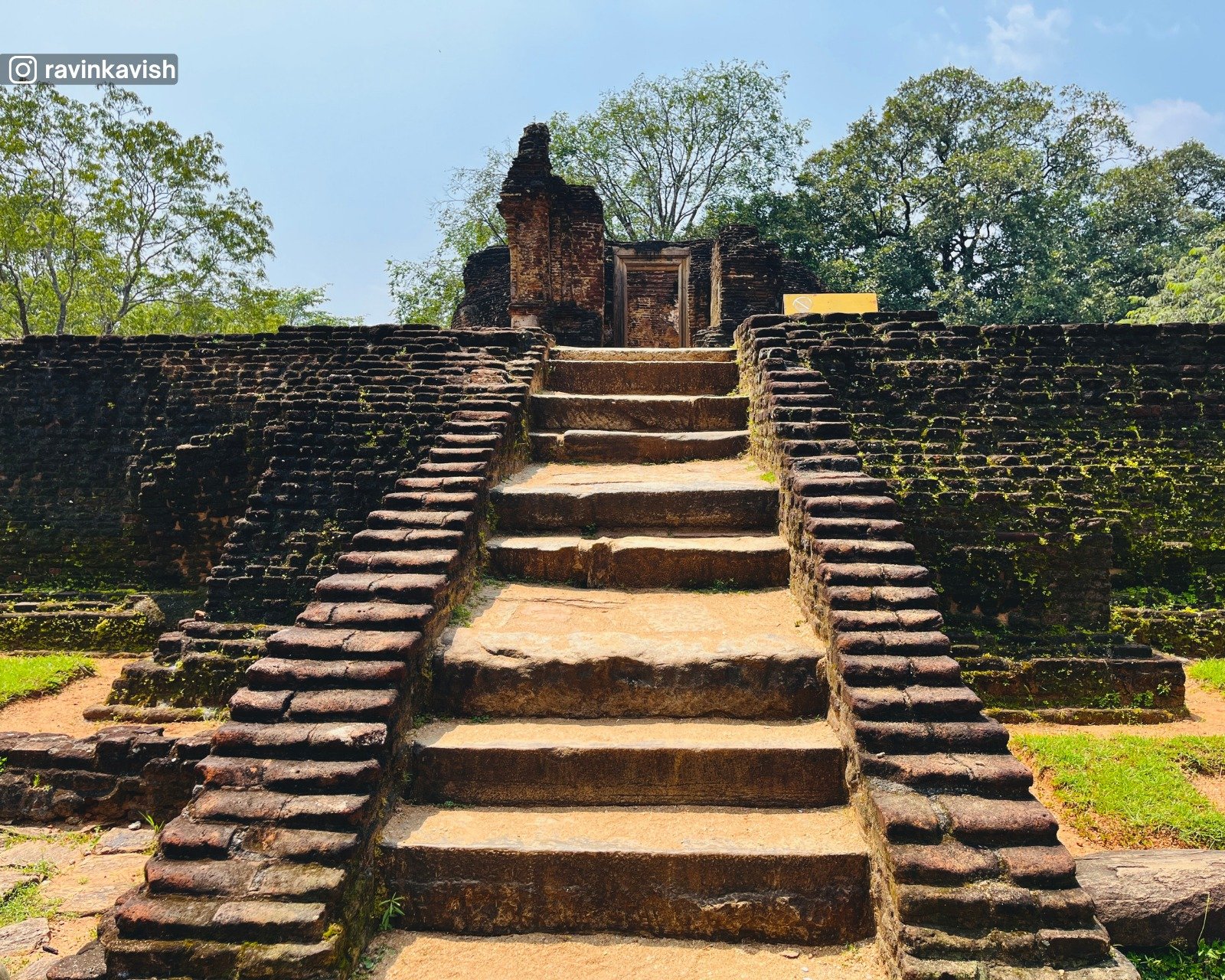 View of the Potgul Temple façade made of bricks, Polonnaruwa