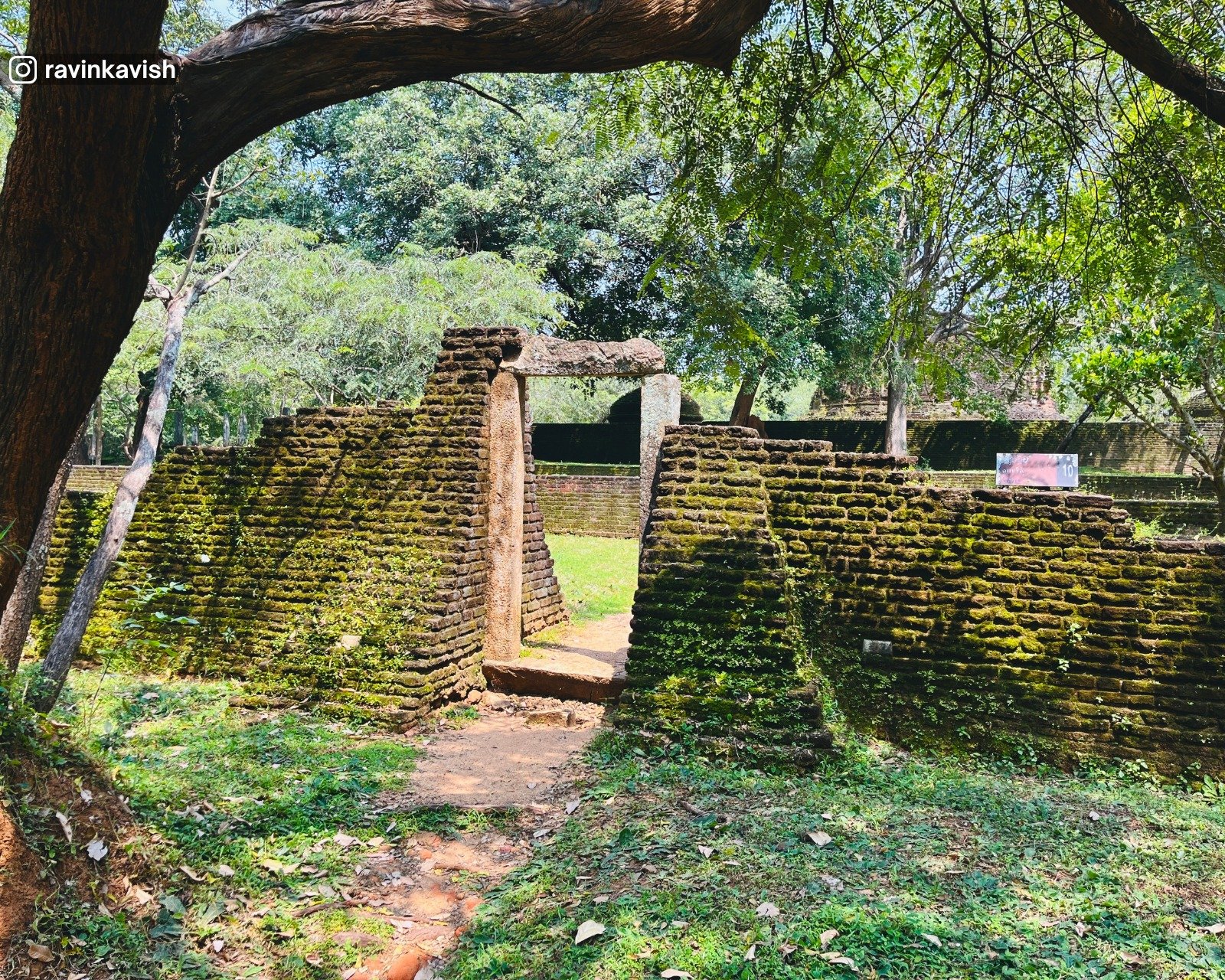 Ancient doorway of Potgul Temple in Polonnaruwa