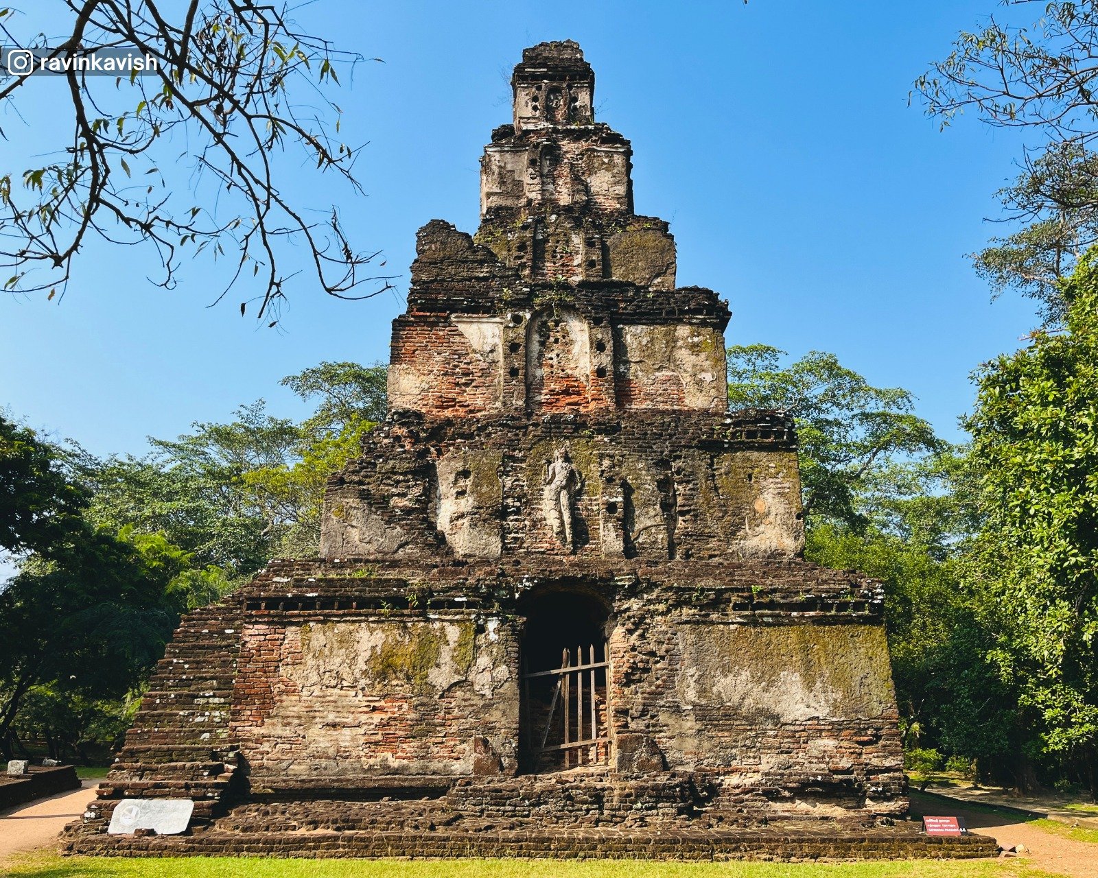 Ancient seven-story Sathmahala Prasadaya in the Sacred Quadrangle, Polonnaruwa