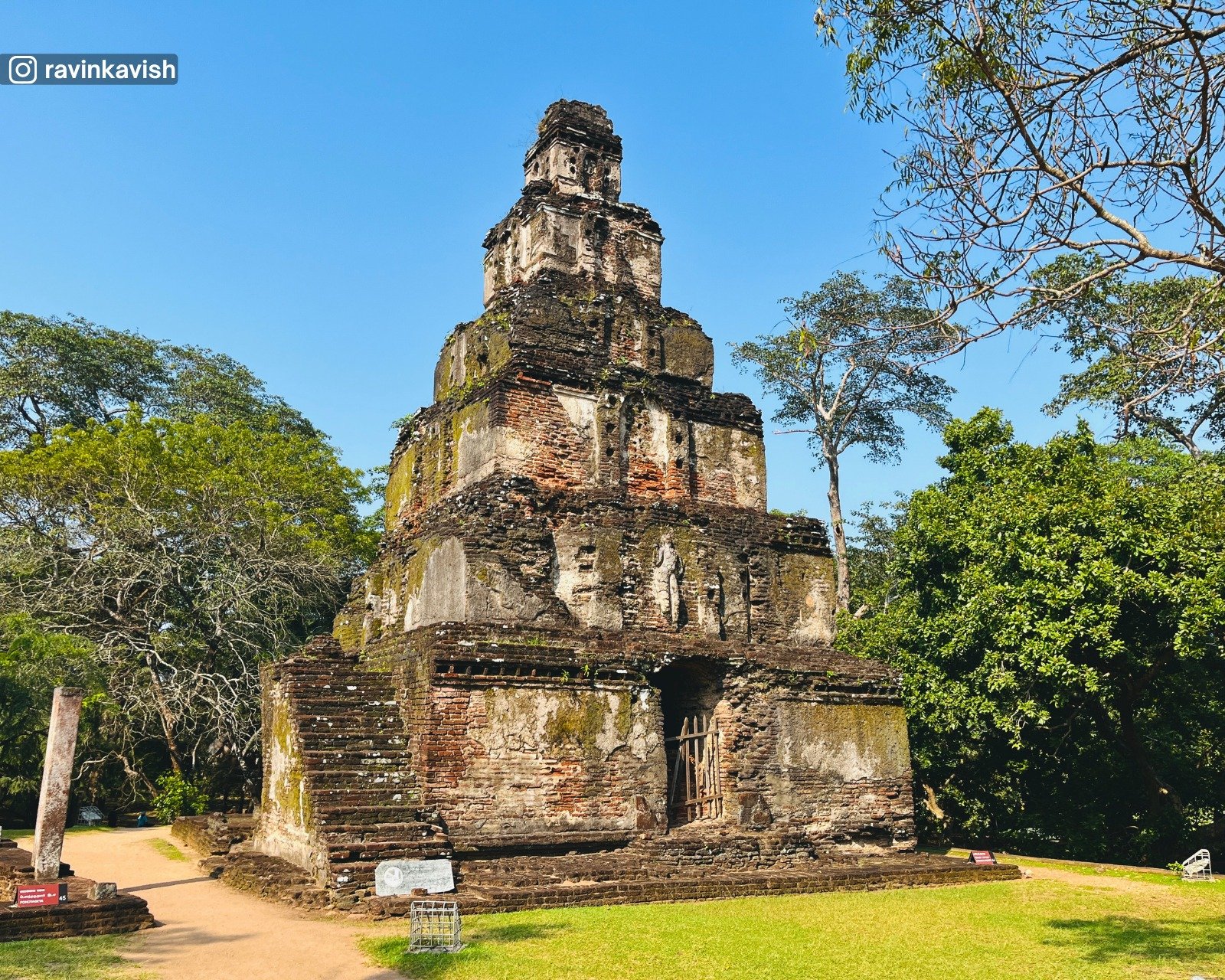 Ancient seven-story Sathmahala Prasadaya in the Sacred Quadrangle, Polonnaruwa
