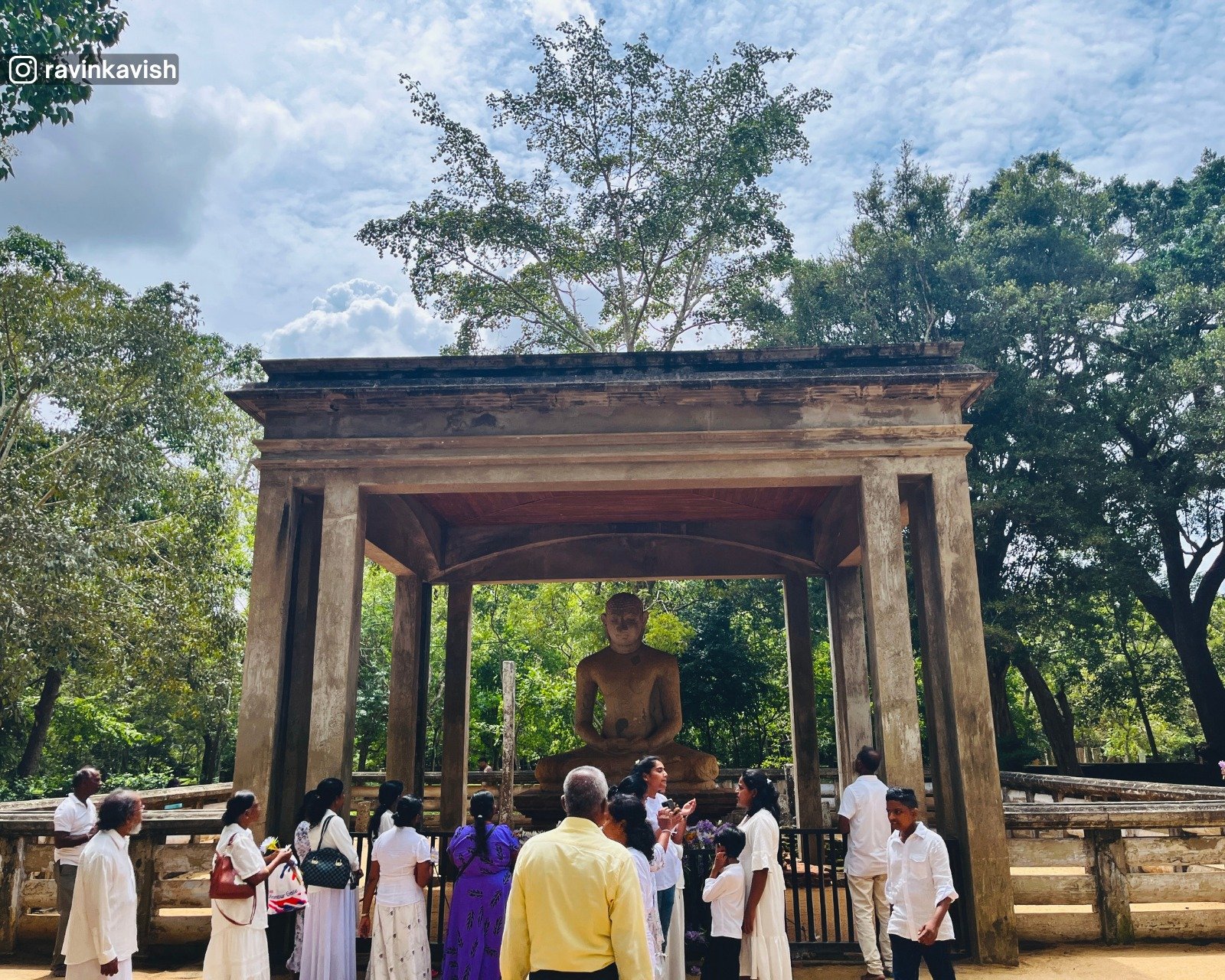 Granite Samadhi Buddha statue in meditation posture in Anuradhapura