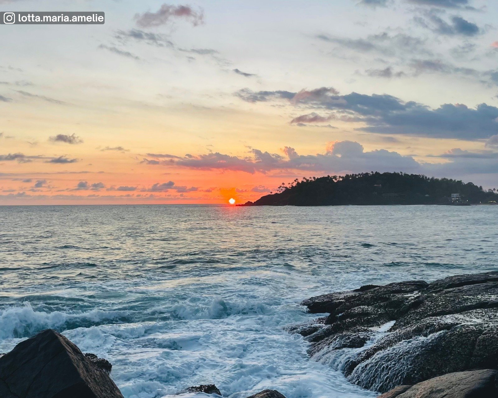 Sunset view from Mirissa Beach