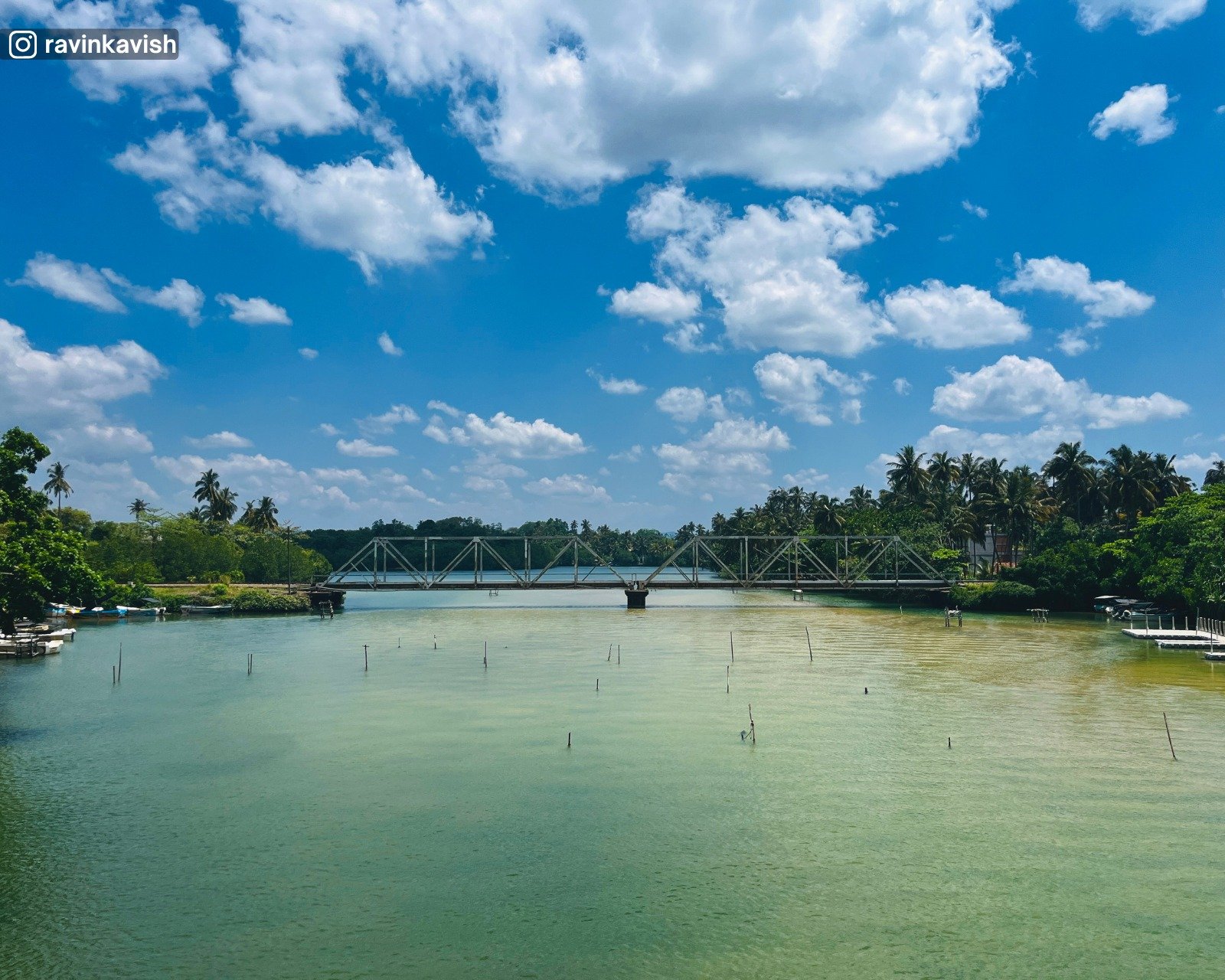 Koggala Lake view and railway bridge