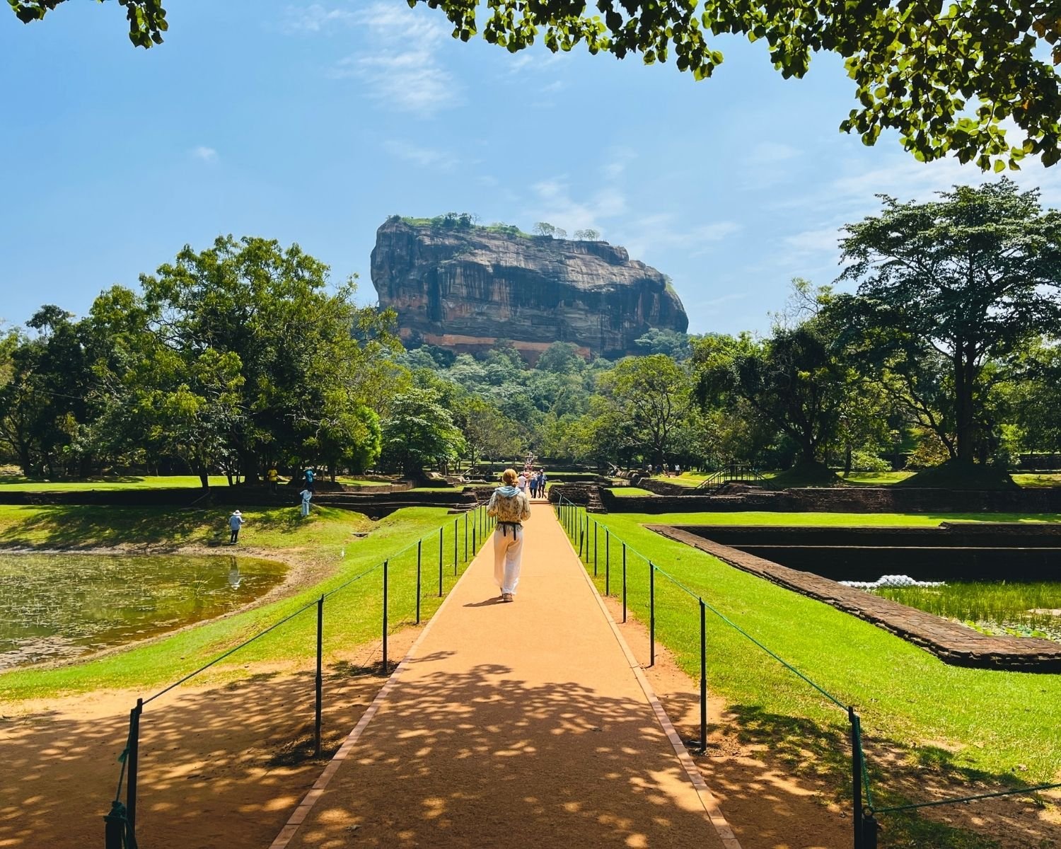 Pathway through the Royal Gardens at Sigiriya Rock Fortress in Sri Lanka