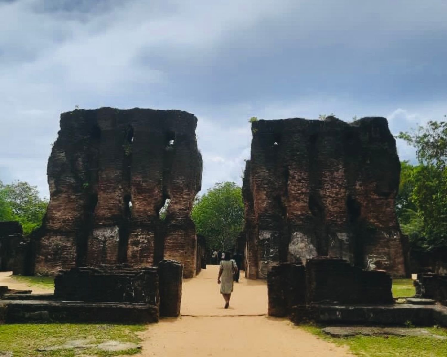 Frontal view of surviving entrance walls of Royal Palace
