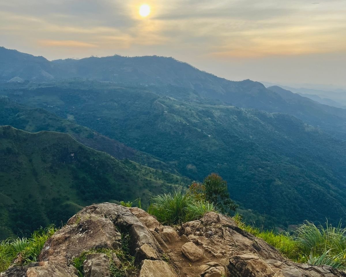 Little Adam's Peak viewed across the valley at sunrise