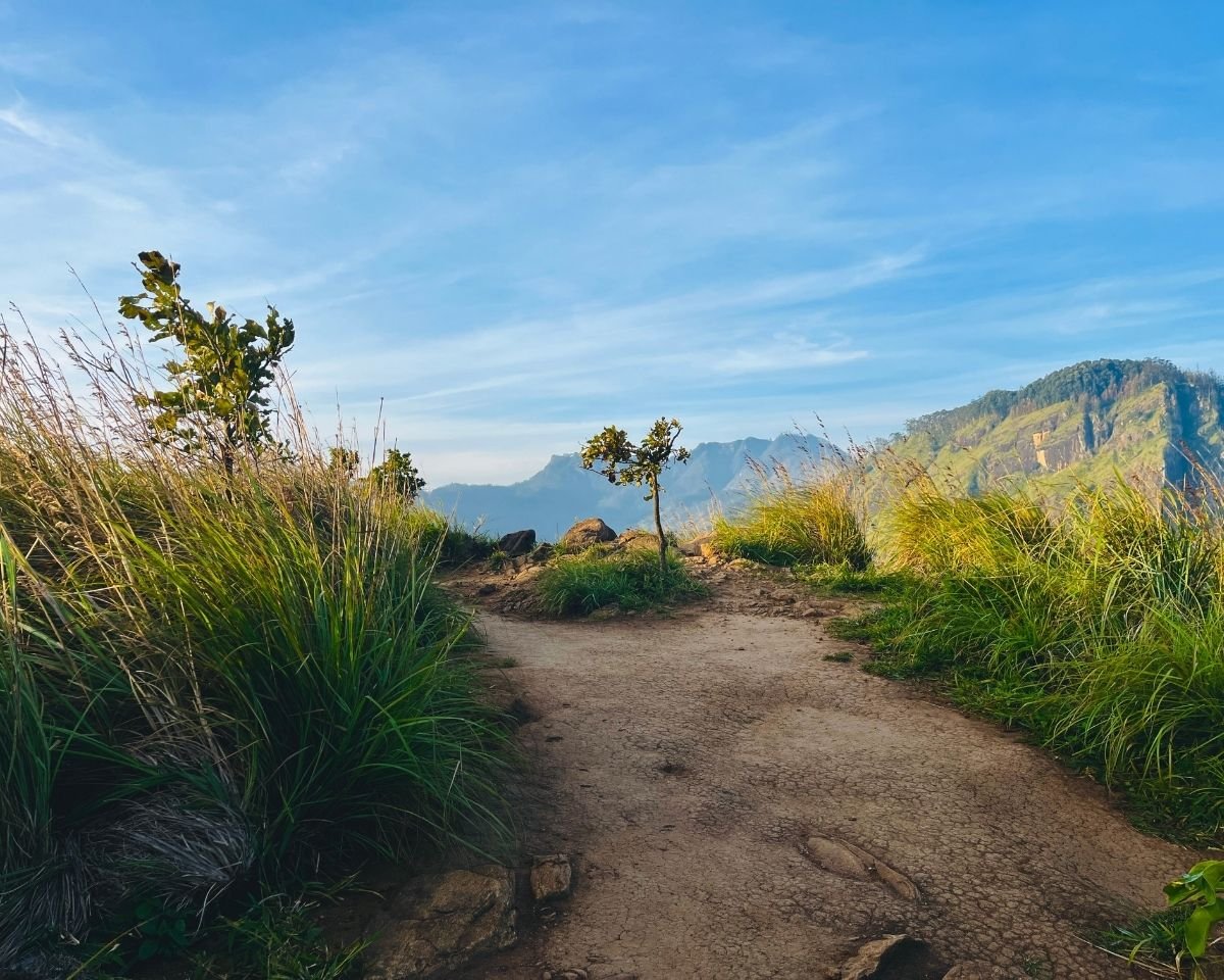 Walking trail leading toward the outer ridges