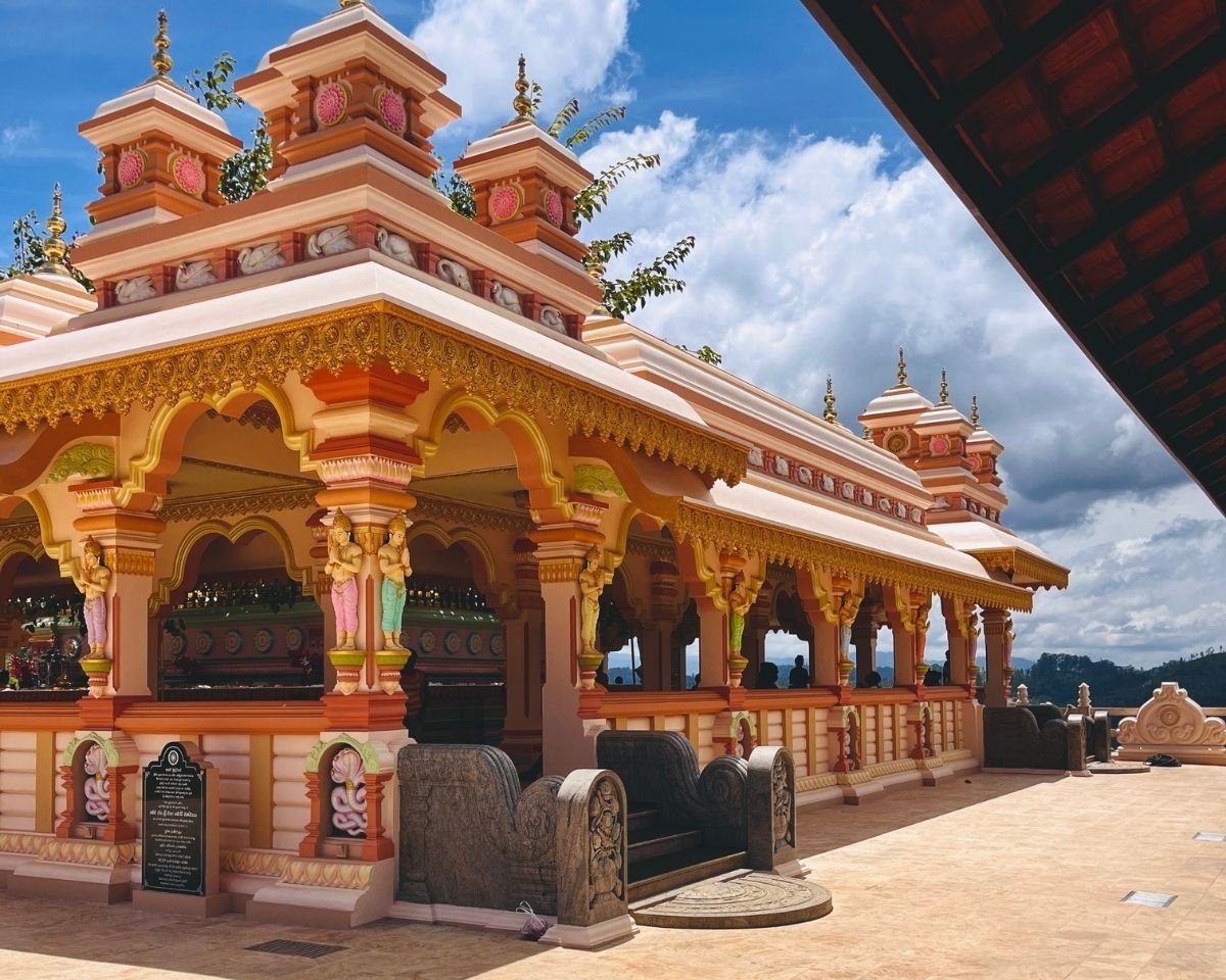 Sacred Bo tree shrine within the monastery complex