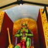 Seetha Amman Kovil - Hanuman Statue in Nuwara Eliya Green Hanuman statue with chest open showing Rama and Sita inside at Seetha Amman Kovil Hindu temple in Nuwara Eliya, Sri Lanka