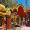Seetha Amman Kovil - Rama Shrine at Nuwara Eliya Golden statues of Lord Rama, Sita, Lakshmana and Hanuman at the Rama shrine in Seetha Amman Kovil, Nuwara Eliya, Sri Lanka